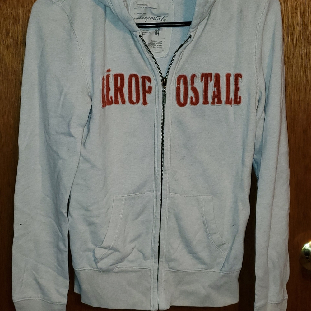 Zip up hoodie.